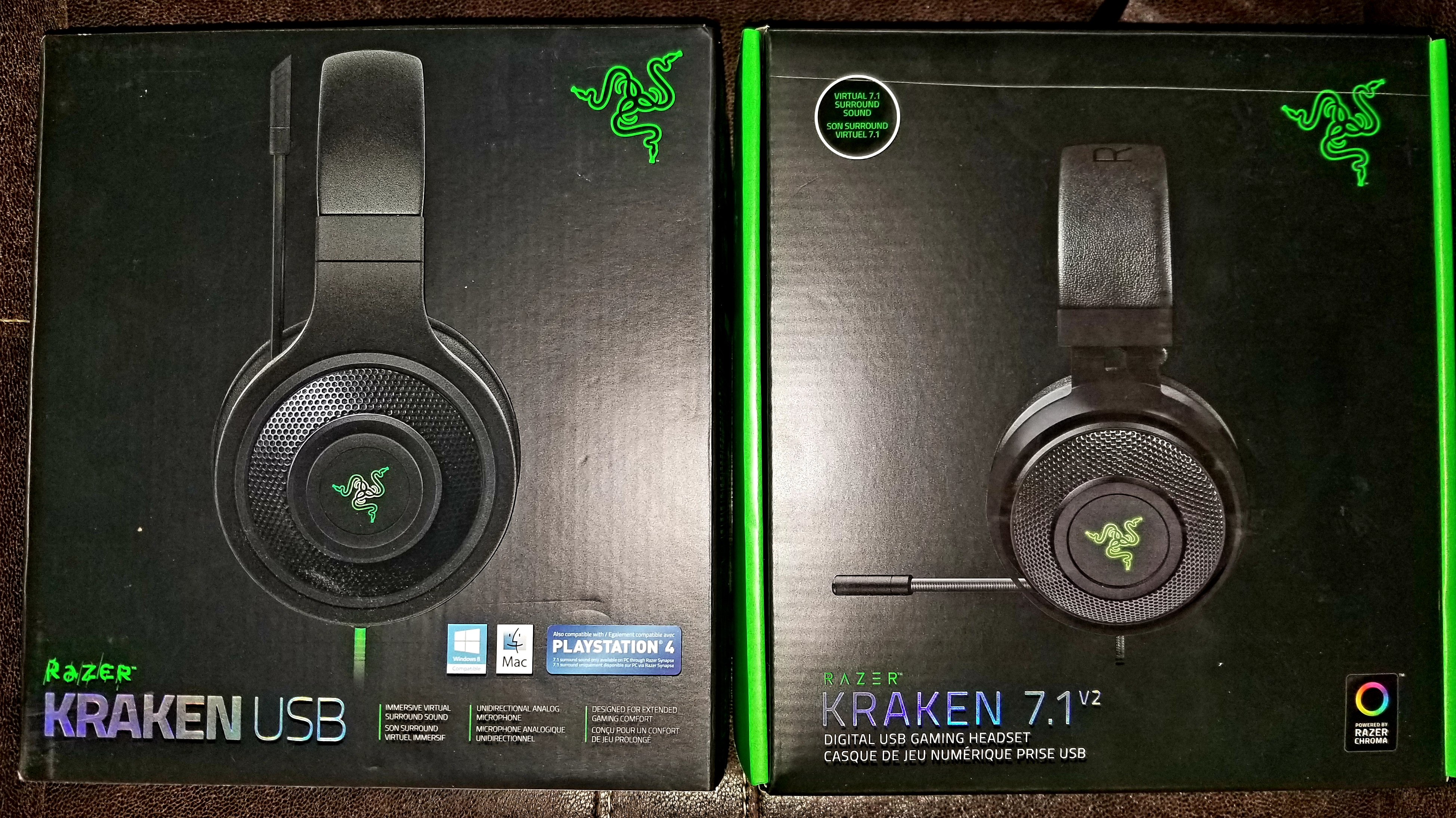 Razer Kraken USB vs. Razer Kraken 7.1 v2 Gaming Headsets